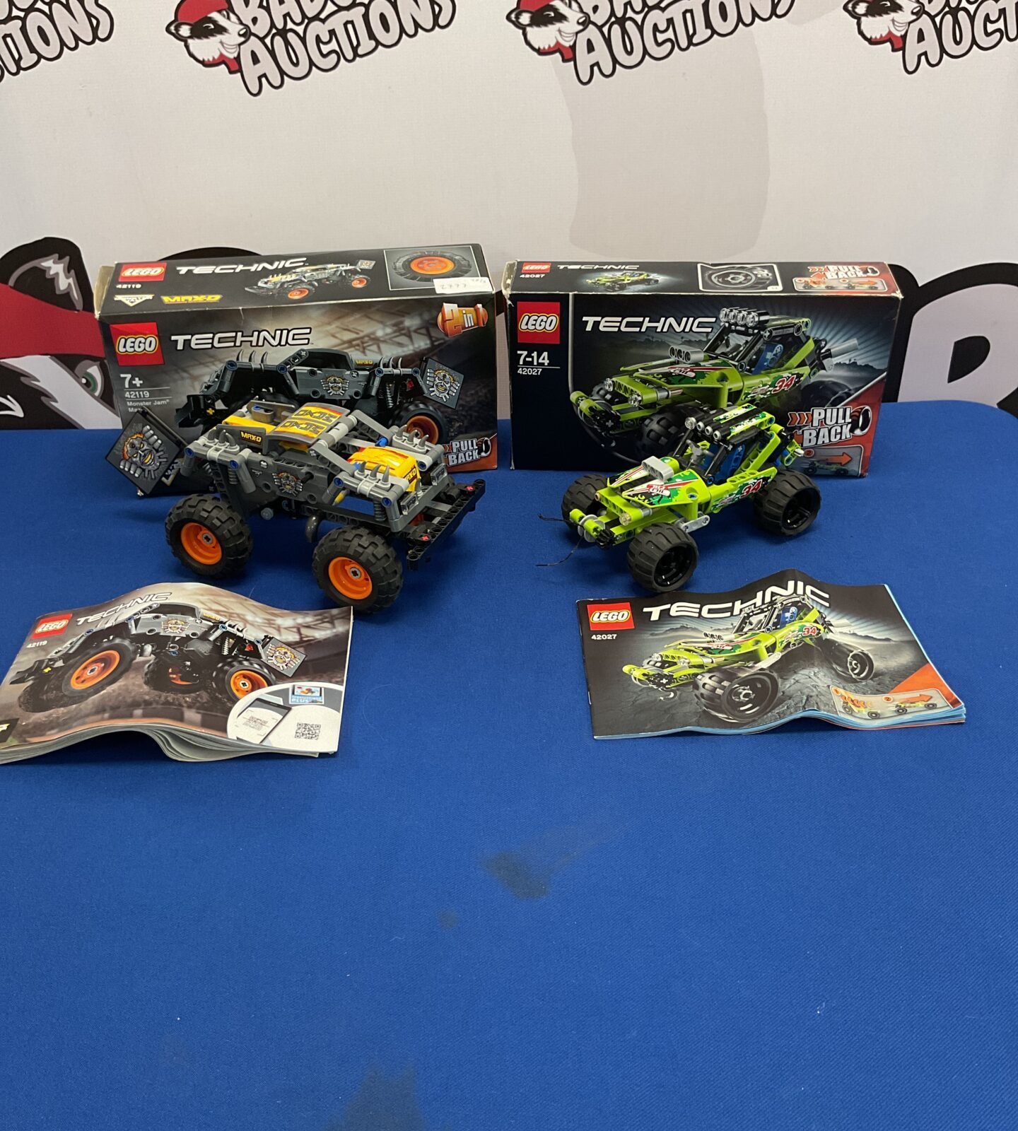Two lego technic sets inc momster jam max d and set 42027