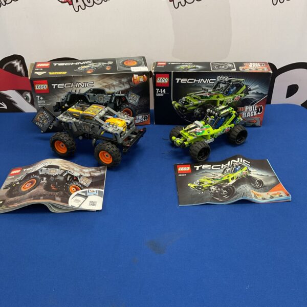 Two lego technic sets inc momster jam max d and set 42027