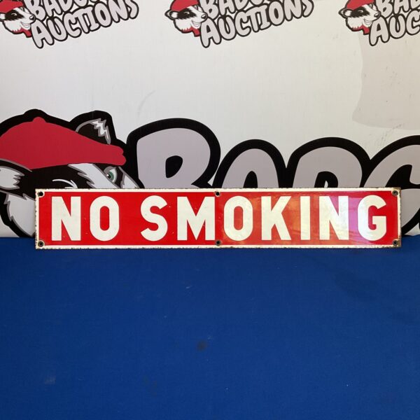 Vintage enamel American Cleveland no smoking sign