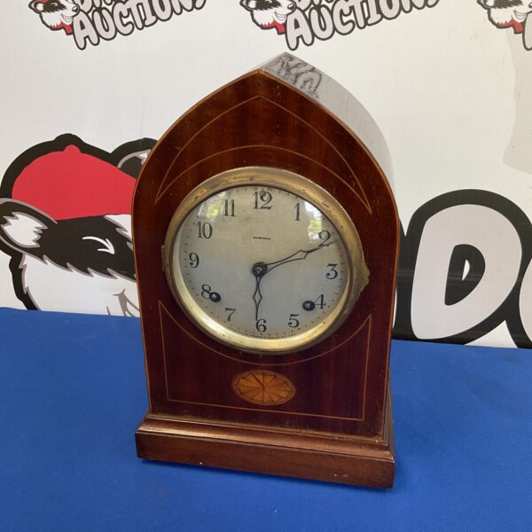 ansonia clock co lancet mantle clock with pendulum & key