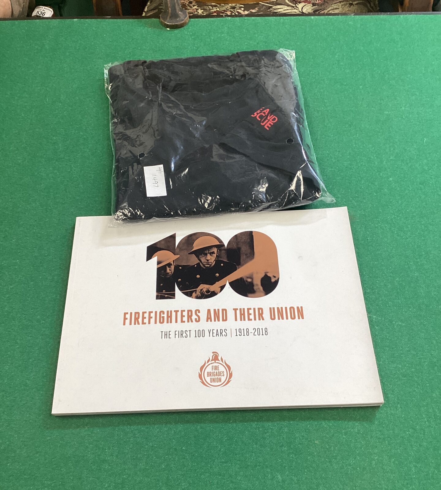fire servicet shirt and brochure