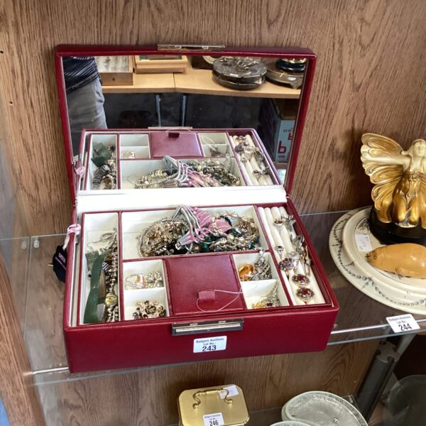 Marks and Spencer Leather Jewellery Box with contents