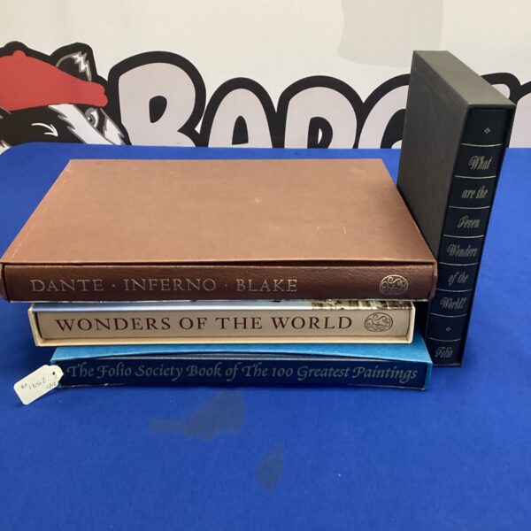 Four folio society books inc dante’s inferno & wonders of the world