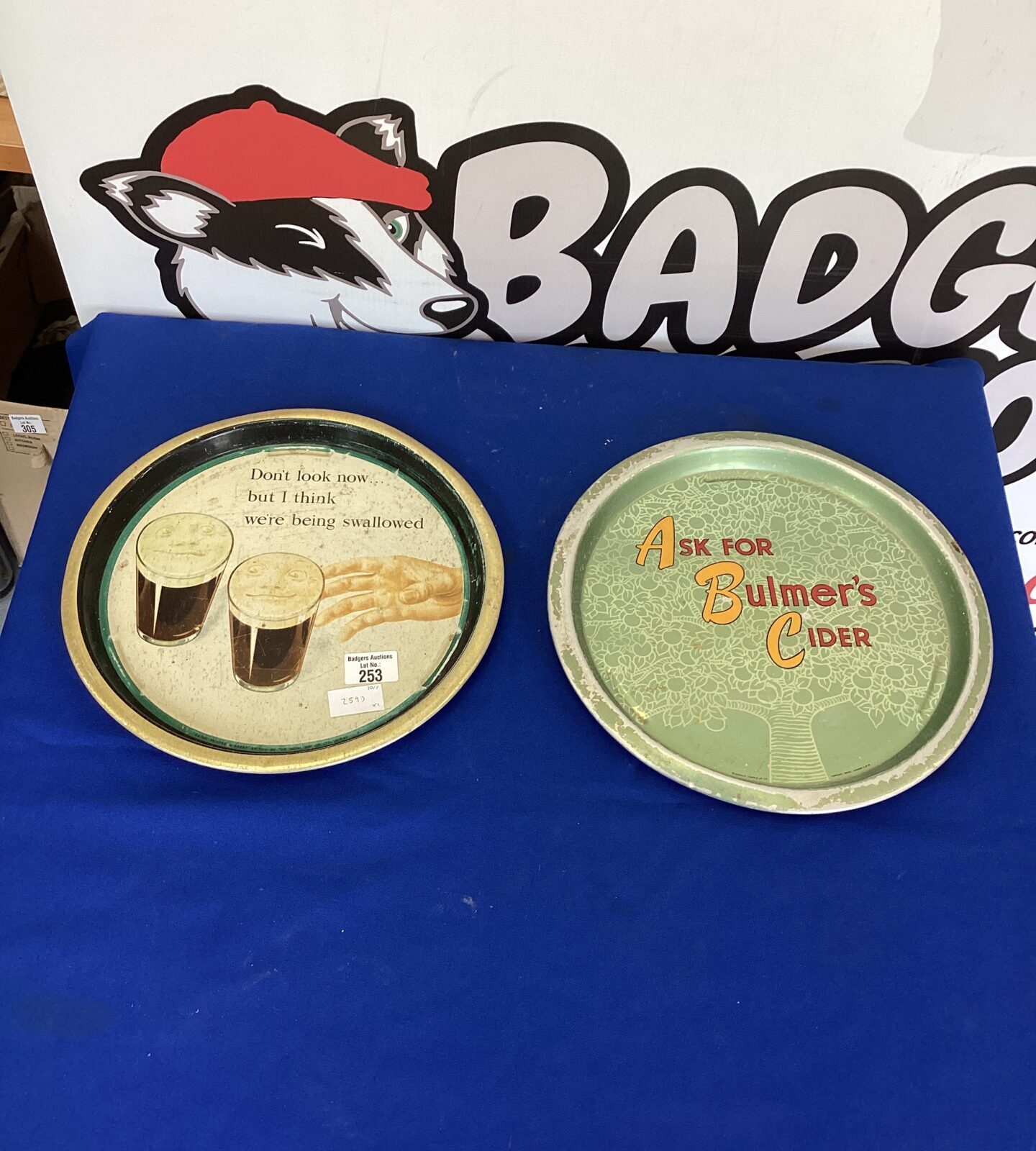 Two vintage Beer Trays inc Guinness
