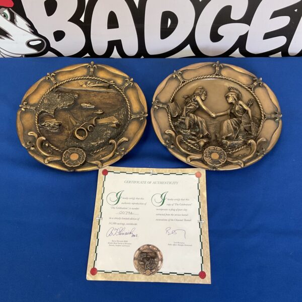 Limited edition channel tunnel wall plaques with certificate