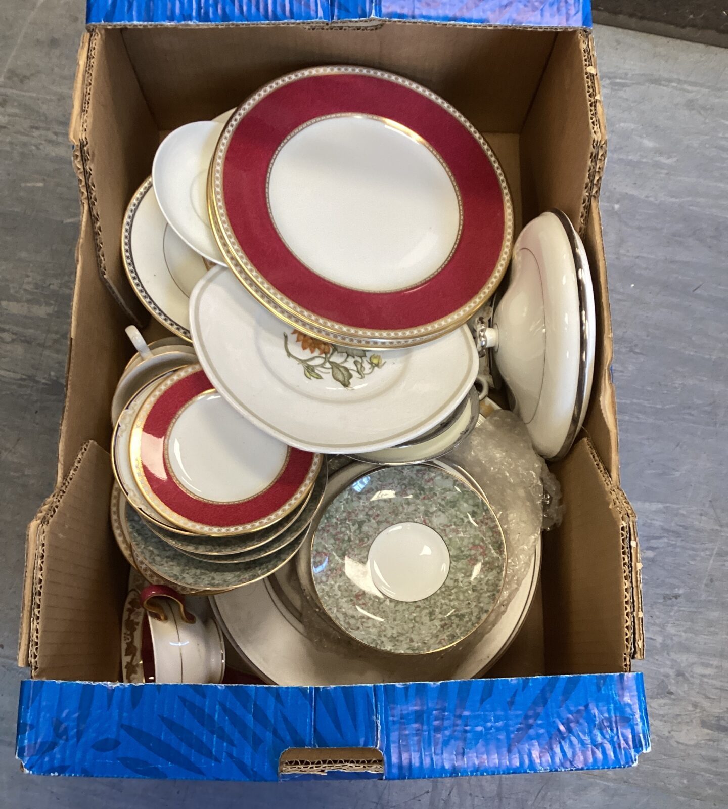 Box of mixed china inc Wedgewood