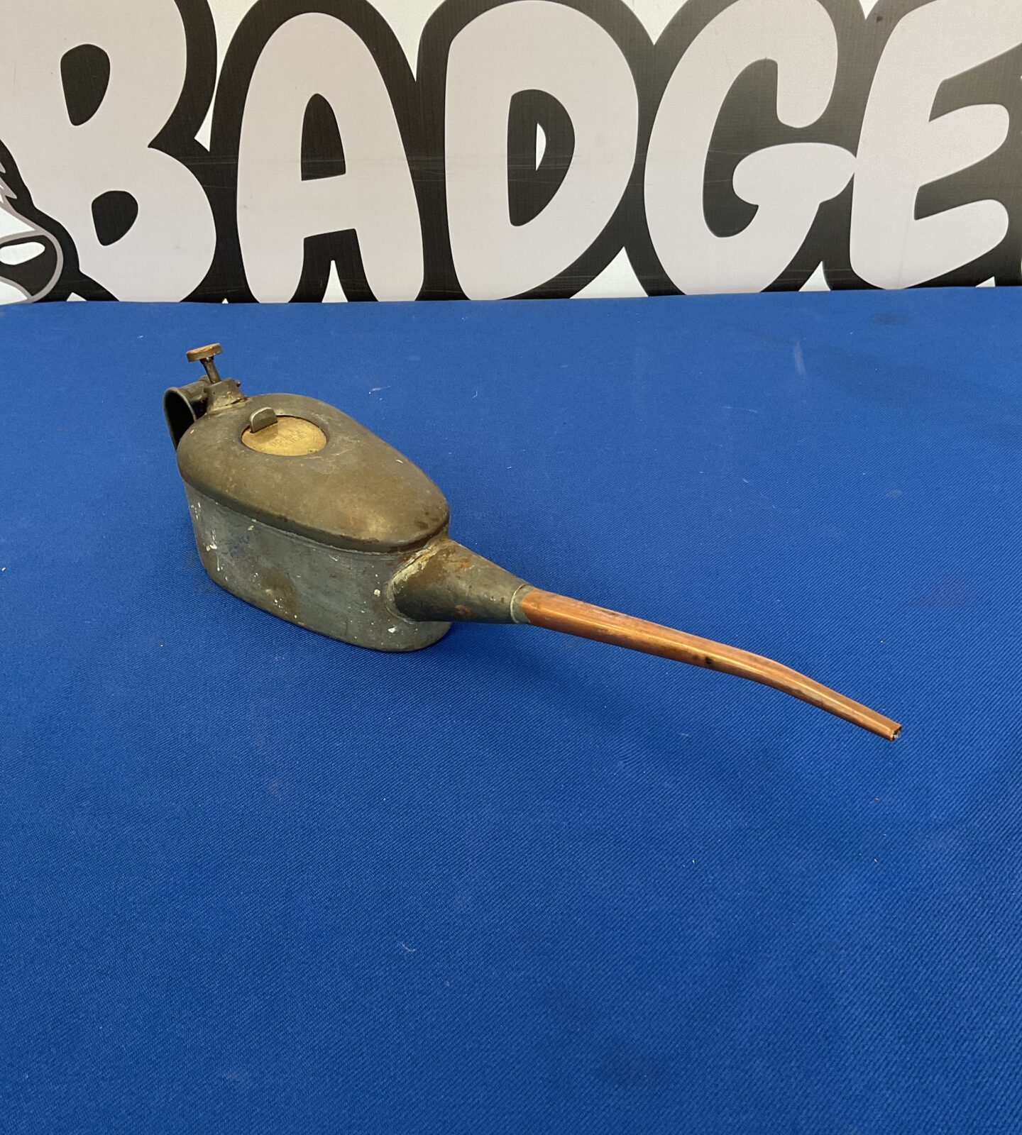 Vintage braimes double slide oil can
