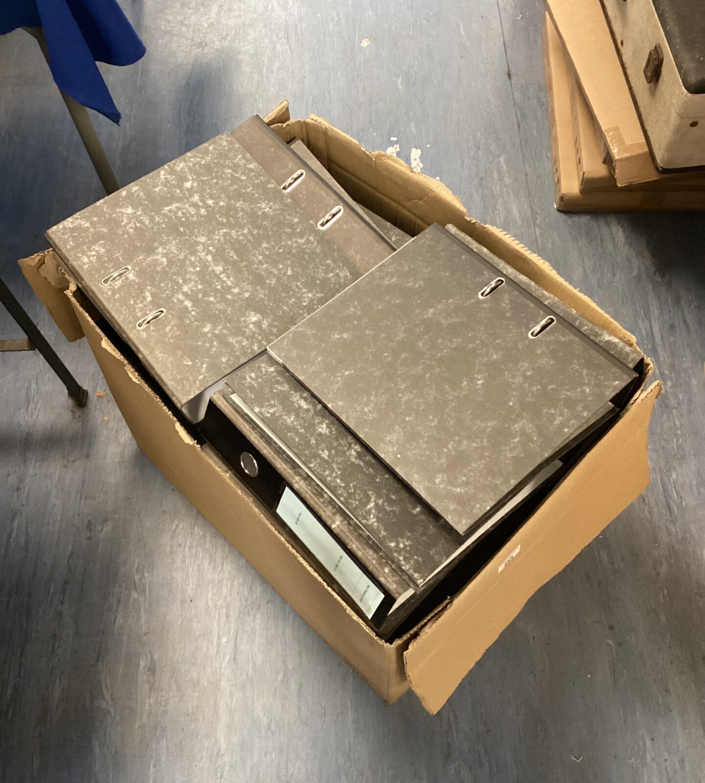 Large box of ring binders