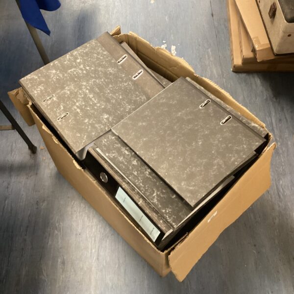 Large box of ring binders