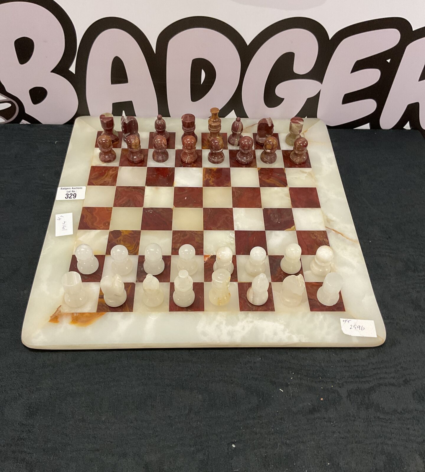 Large marble chess set complete