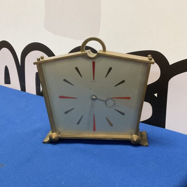 1930s art deco smiths brass mantle clock