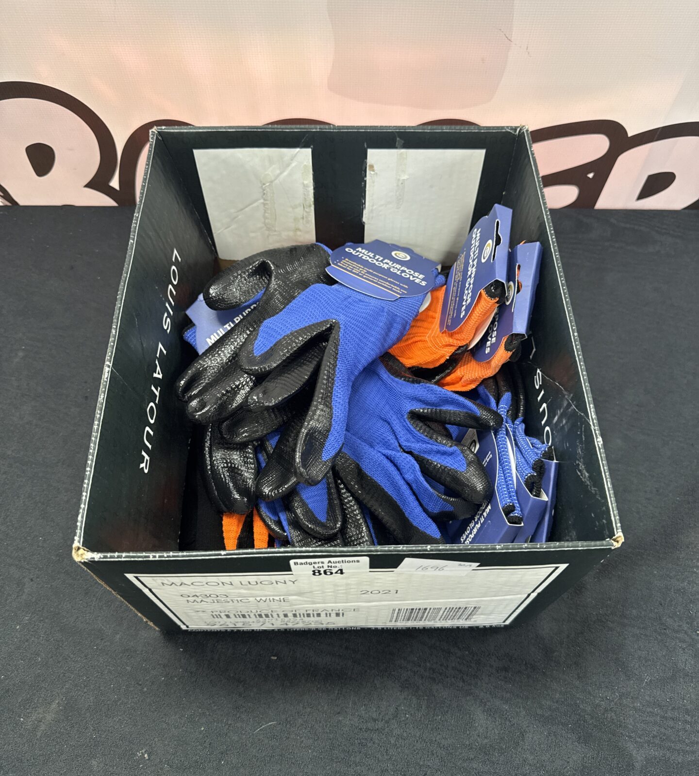Box of multi purpose work gloves - new