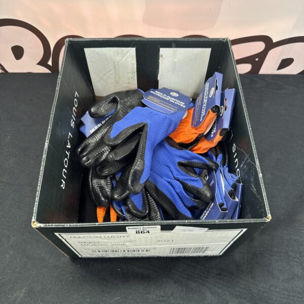 Box of multi purpose work gloves - new