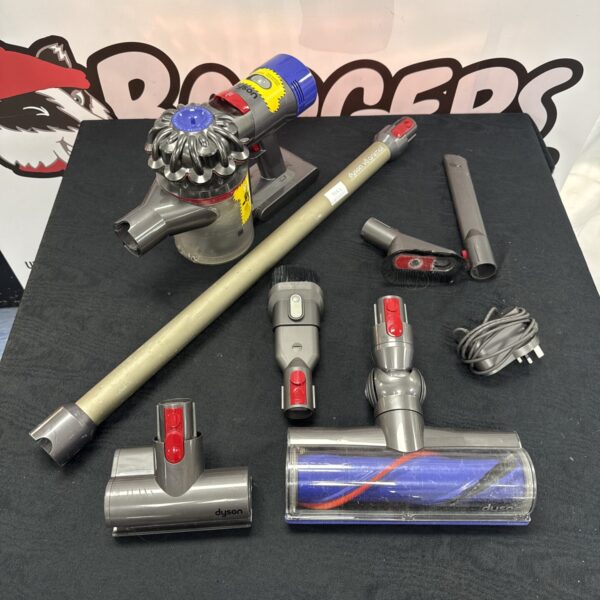 Dyson v8 animal cordless hoover with charger & accessories - untested, battery light flashes