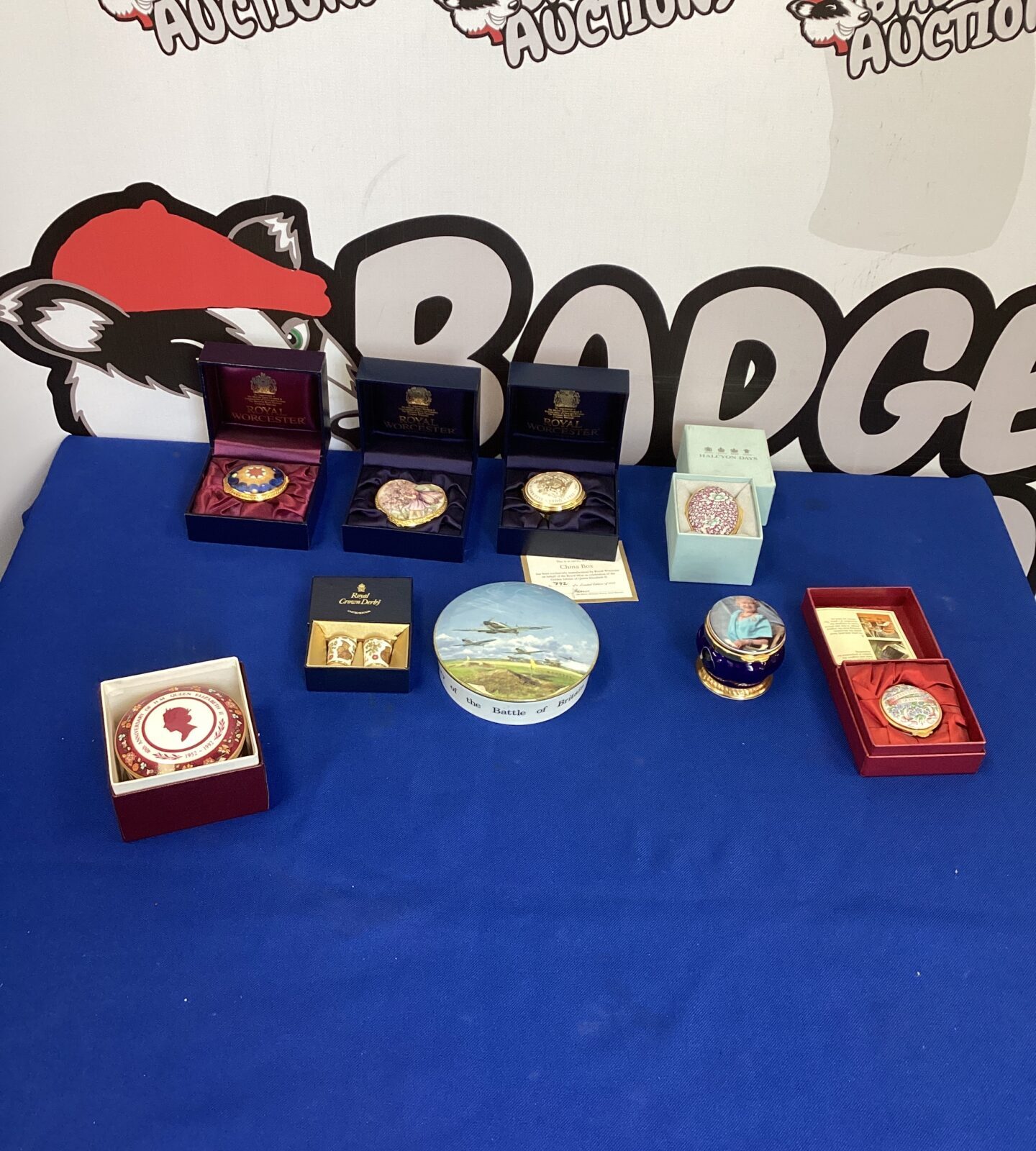 Selection of Pill Boxes inc Royal Worcester