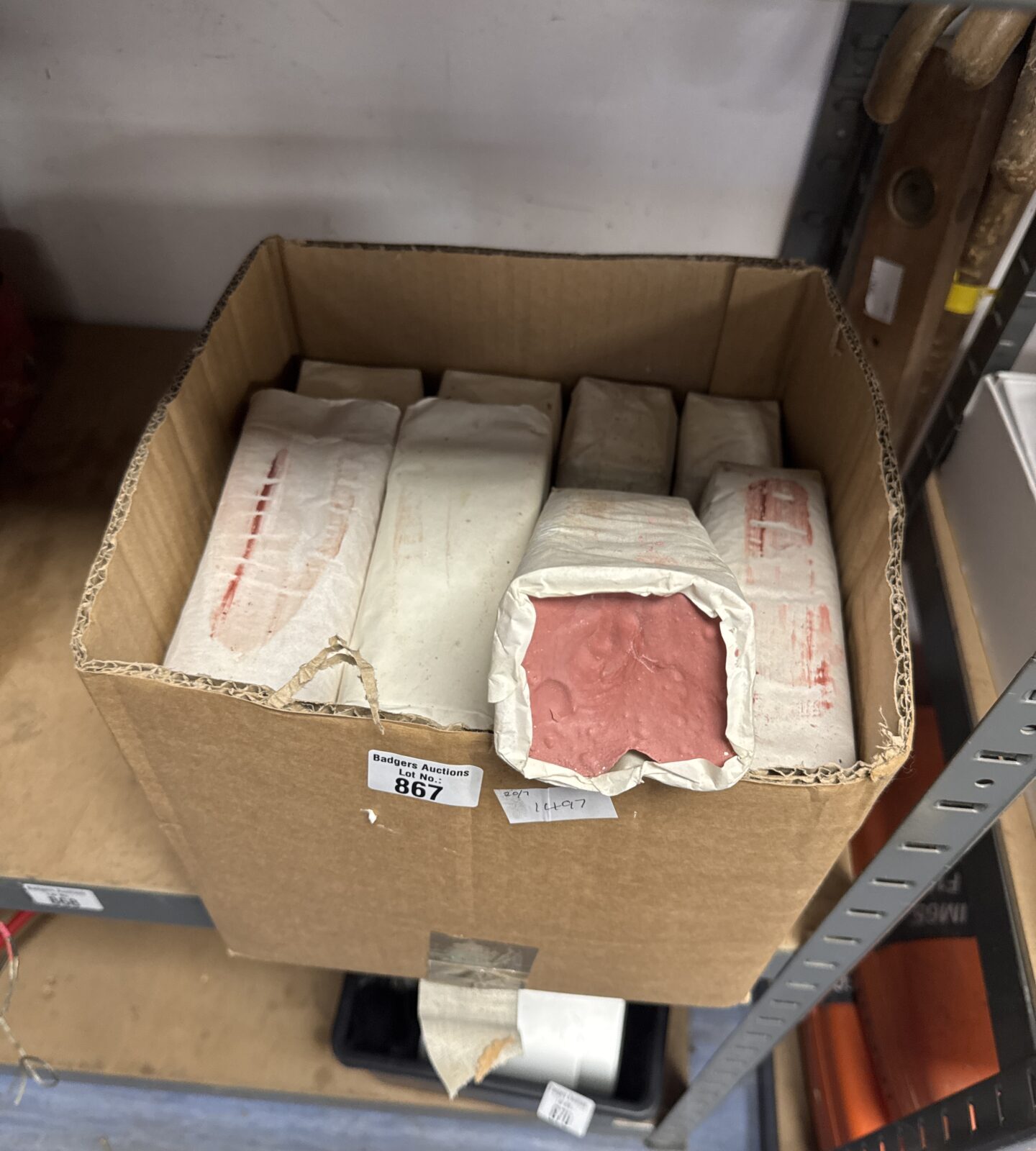 Box of metal polishing soap blocks