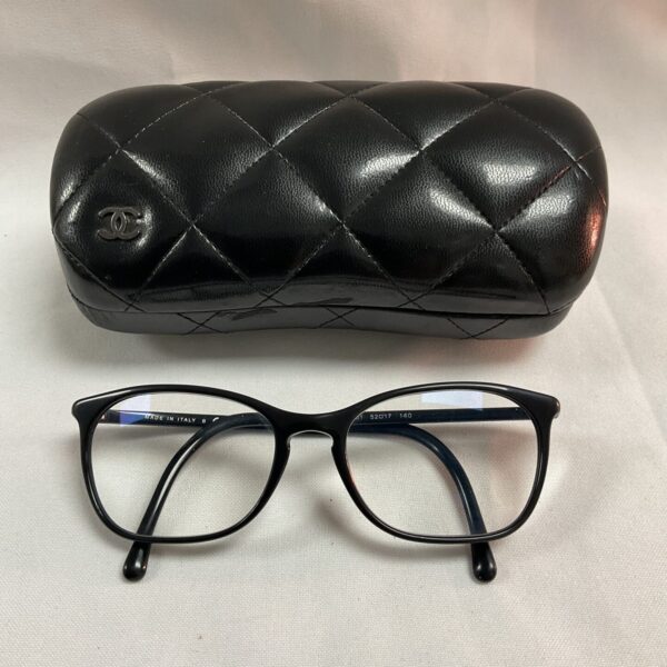Pair of Chanel reading glasses in case