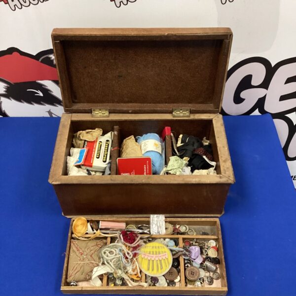 Vintage Sewing Box with Contents