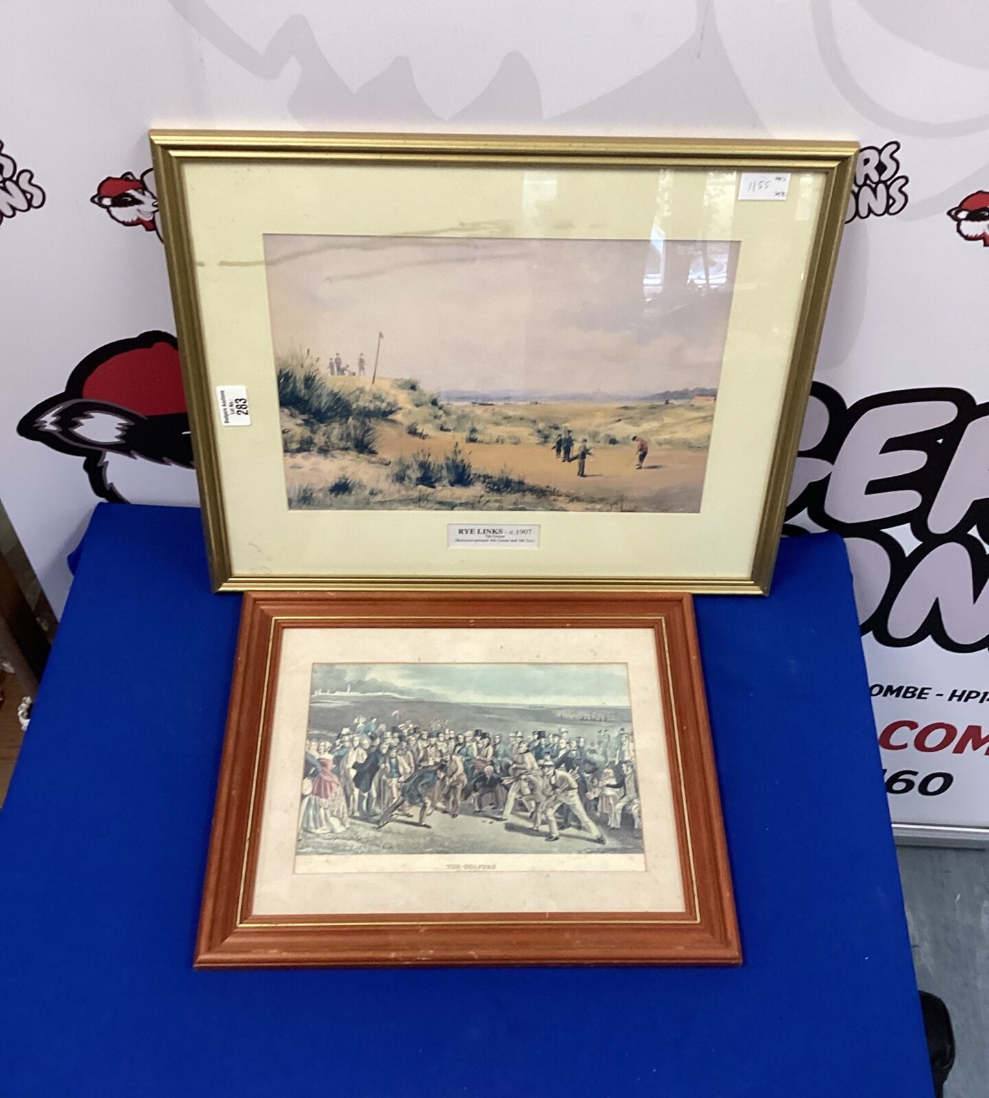 Two framed Golfing Prints inc Rye Links 1907