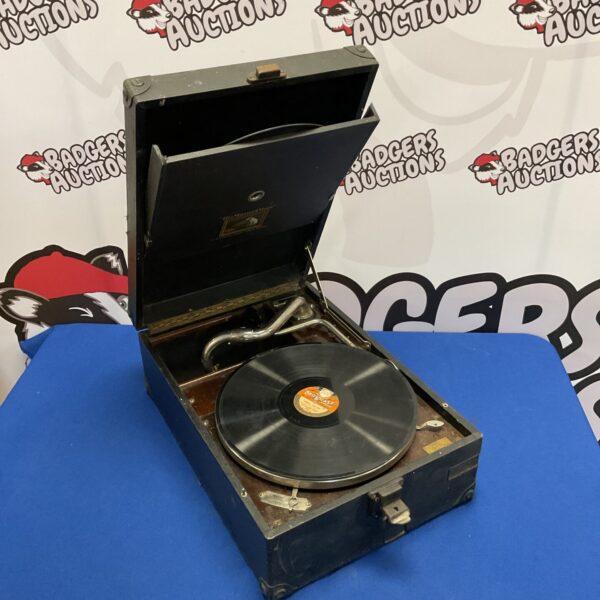 Vintage hmv his masters voice gramophone working