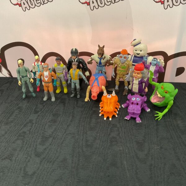 Collection of vintage ghostbusters figures