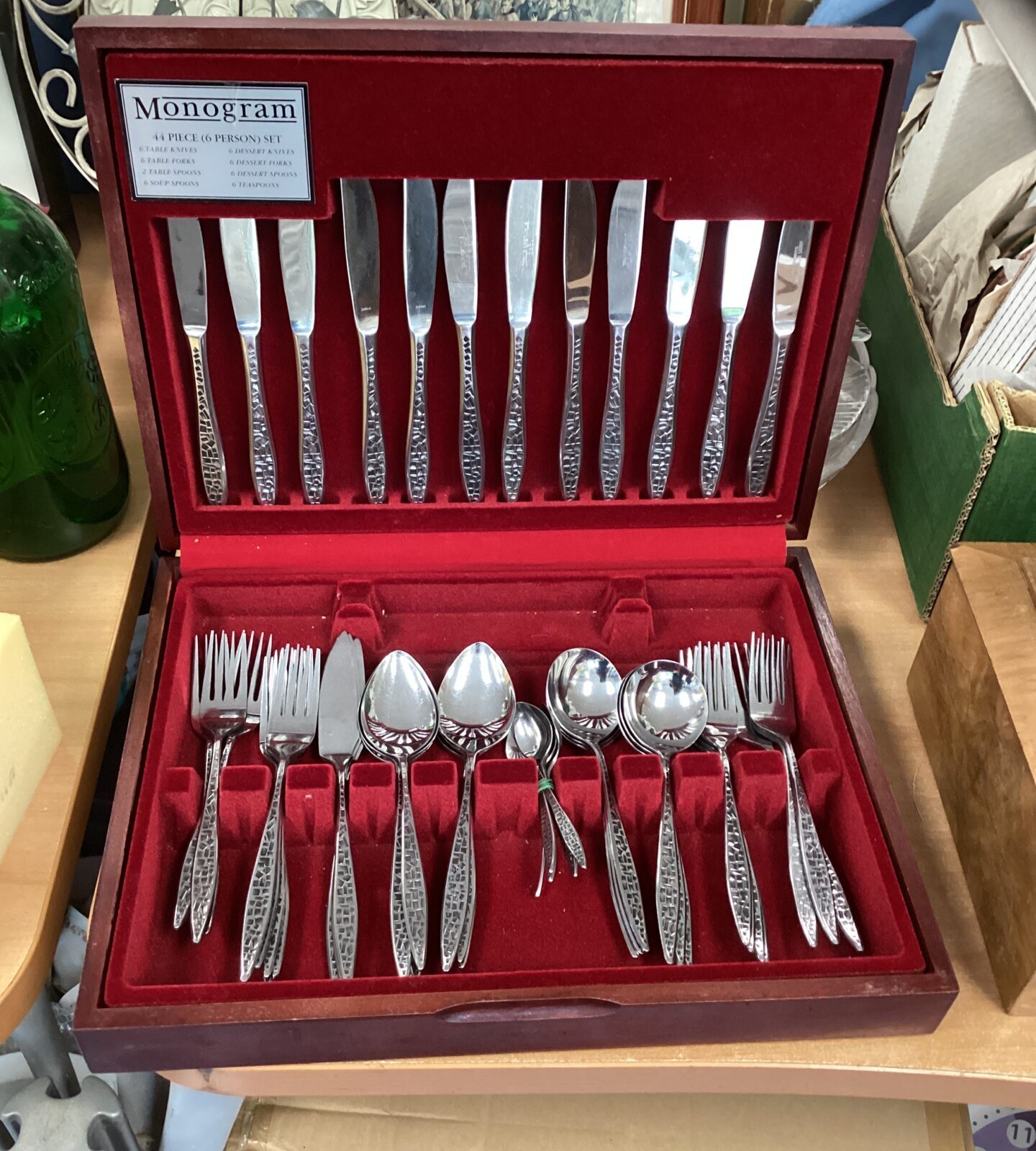 Monogram Cutlery Set in case
