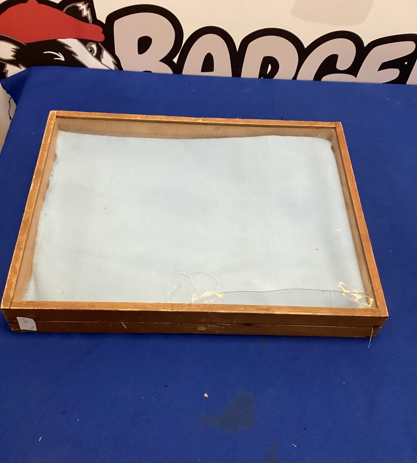 Wood framed display case 20”x 15”
