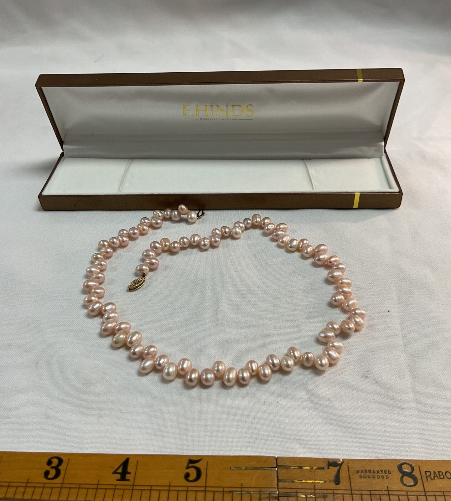 14k Gold clasp cultured pearl necklace