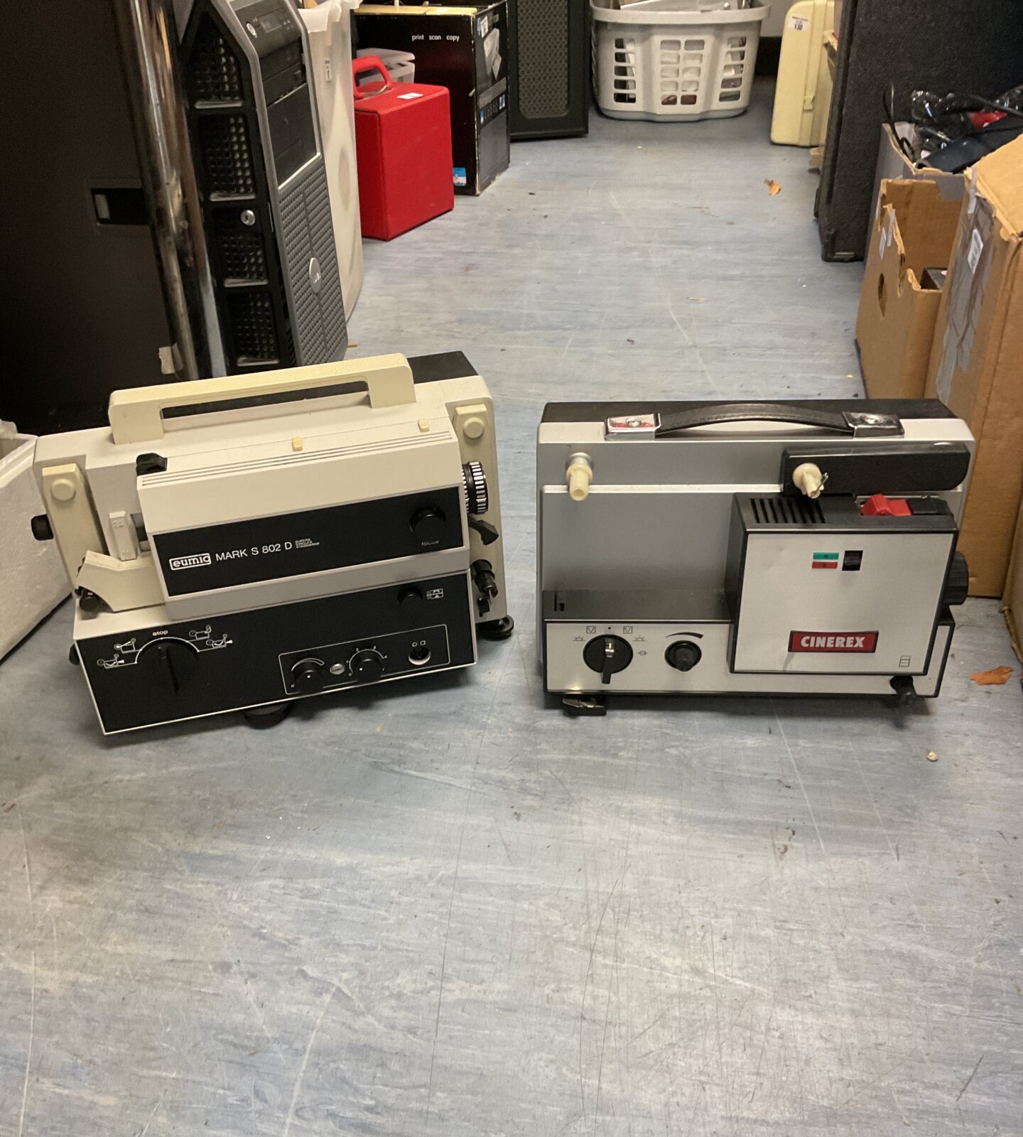 Eumig mark s 802d & cinerex 8mm film projectors