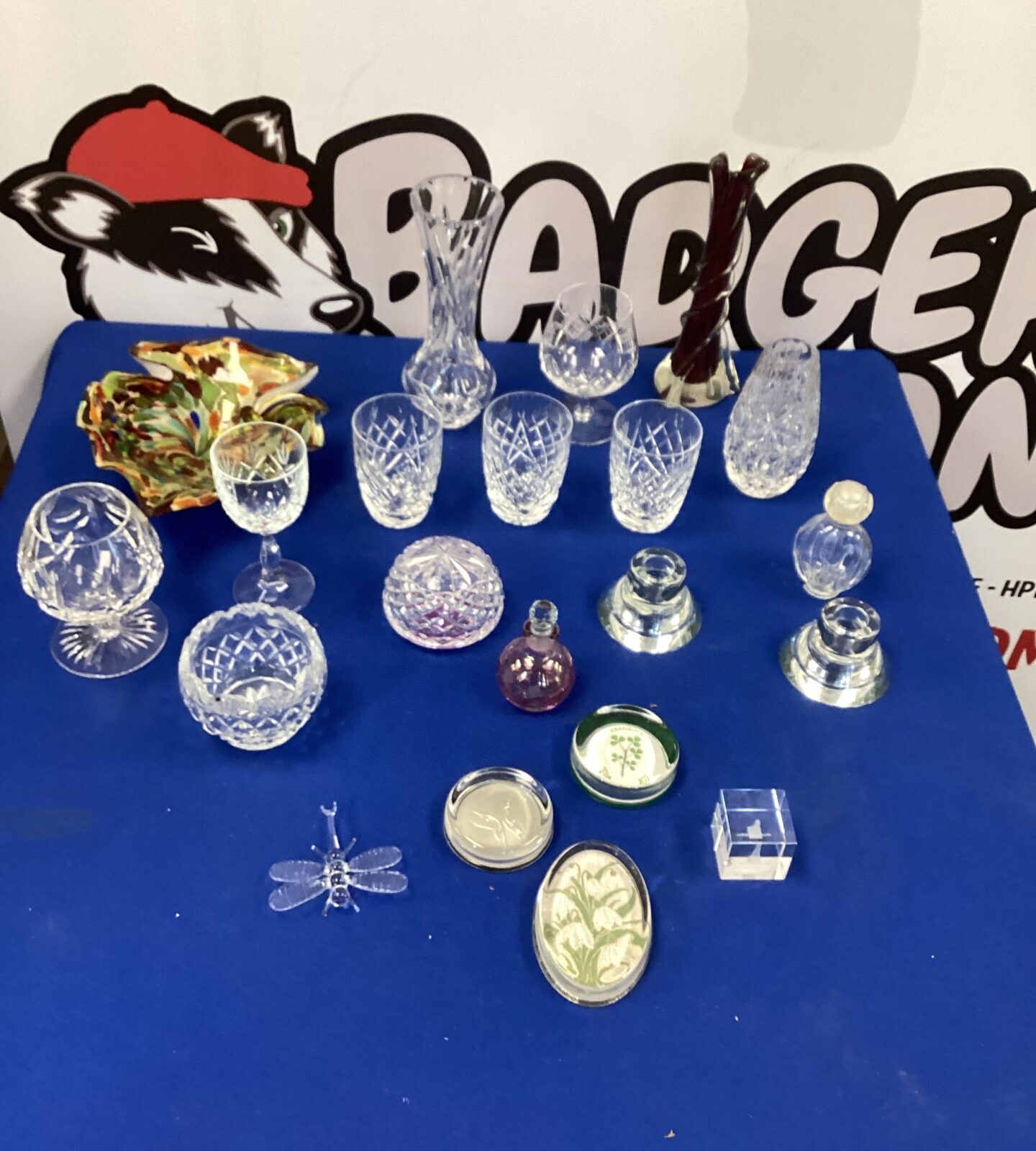Selection of mixed glassware inc Crystal Glasses