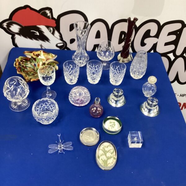 Selection of mixed glassware inc Crystal Glasses