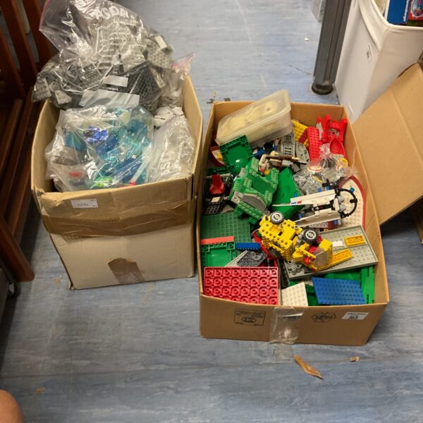 Two boxes of mixed lego inc sets