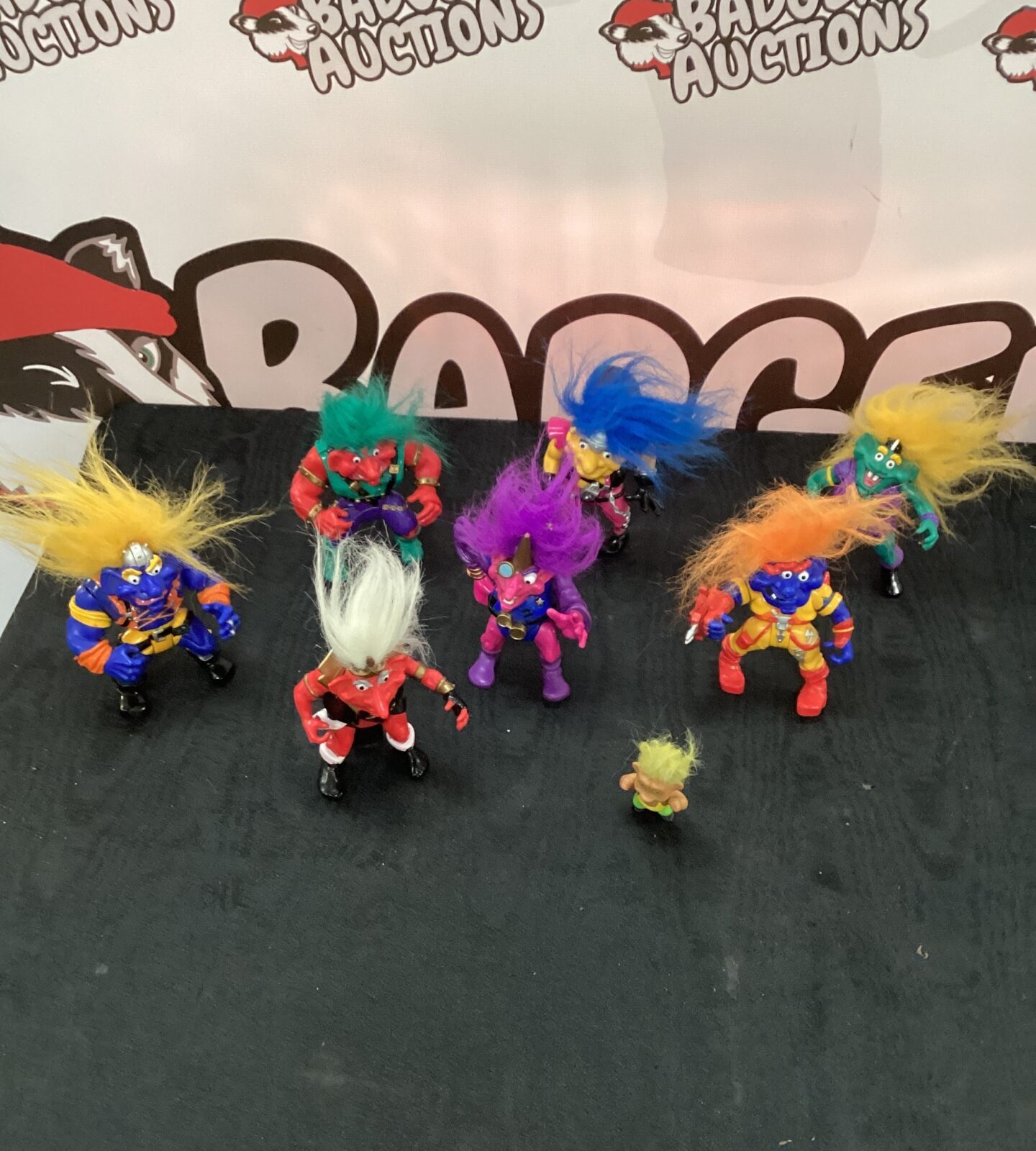Collection of retro Battle Trolls figures
