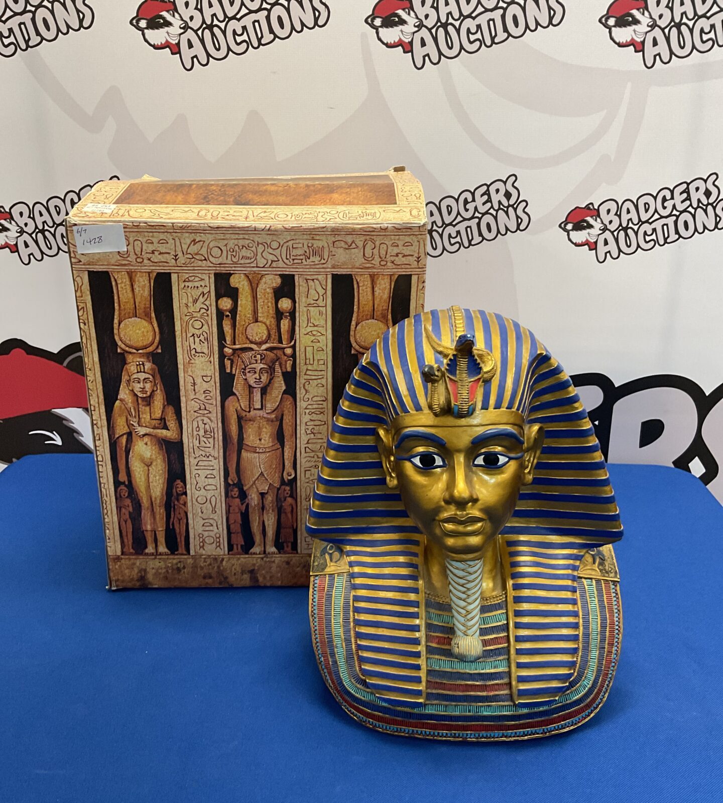 Large shudehill Egyptian bust of tutankhamun