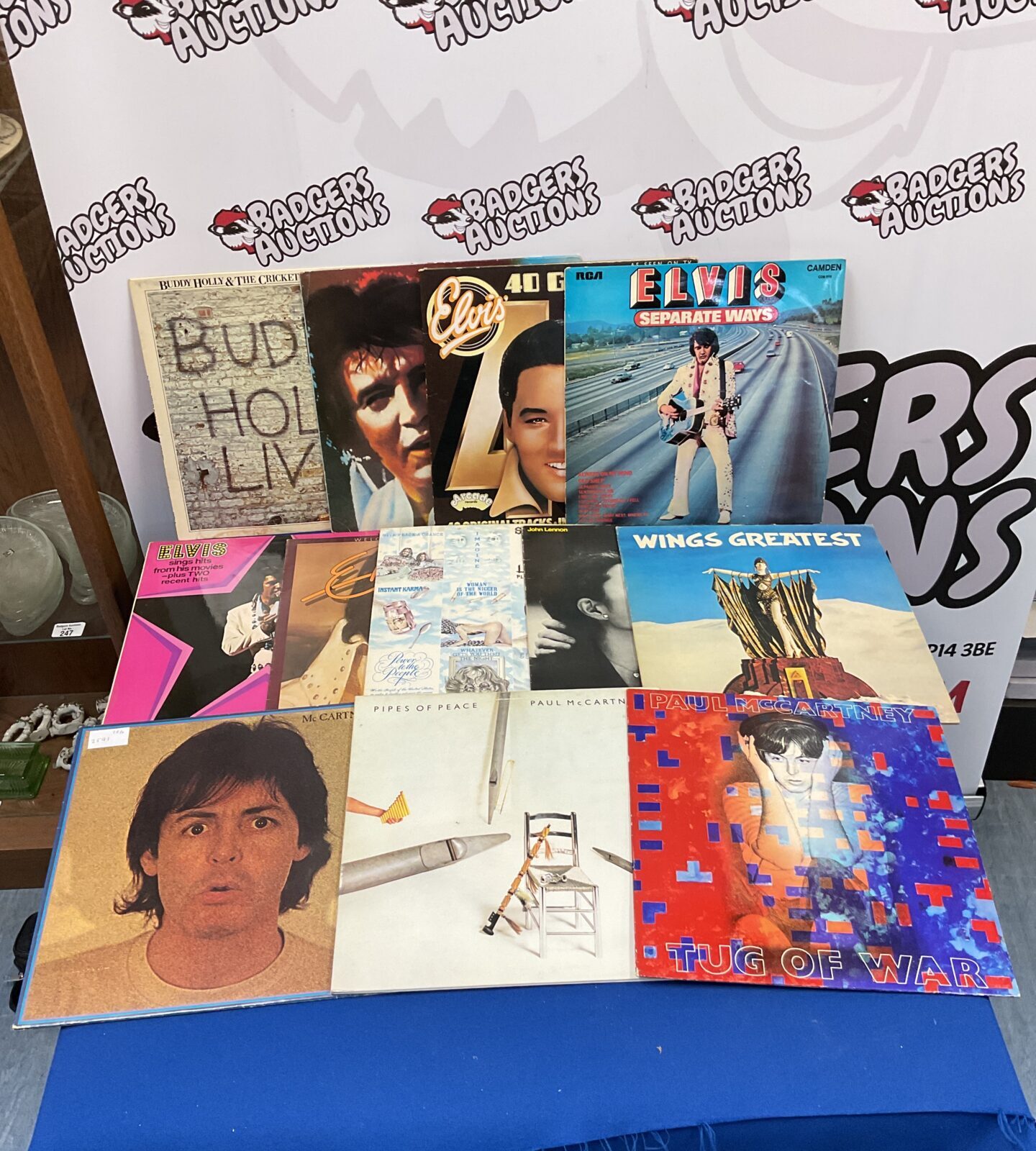 Selection if 12” vinyl records including elvis & paul mcartney