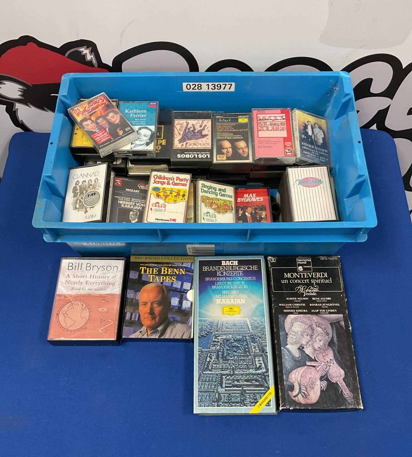 Collection of retro audio cassette tapes