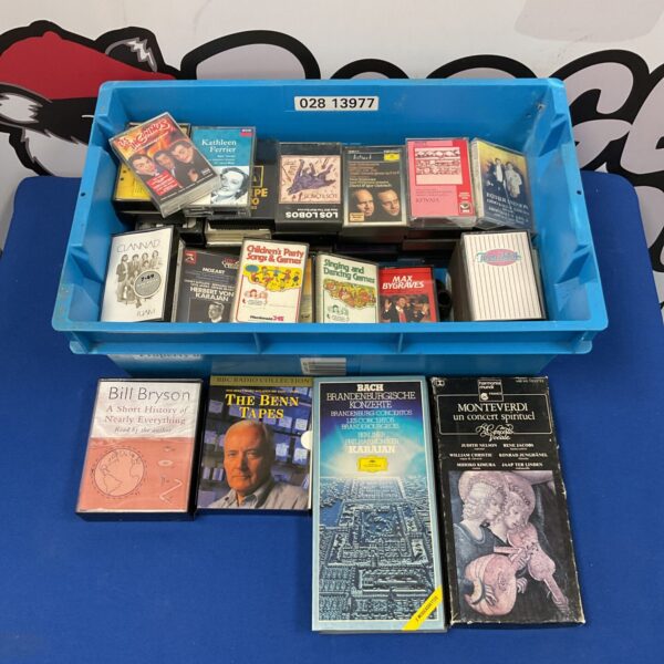 Collection of retro audio cassette tapes