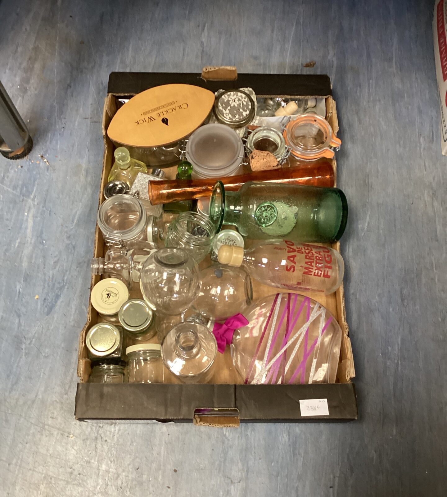 Tray of mixed jars & bottles