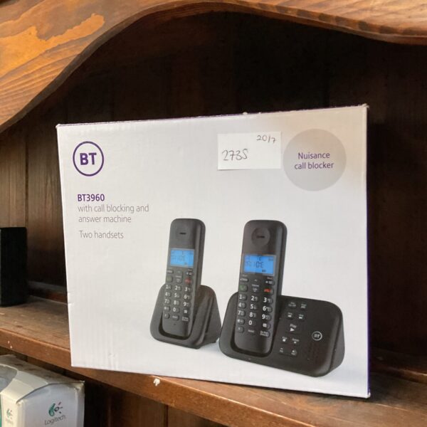 Bt 3960 cordless douple phone set with call blocking & answerphone