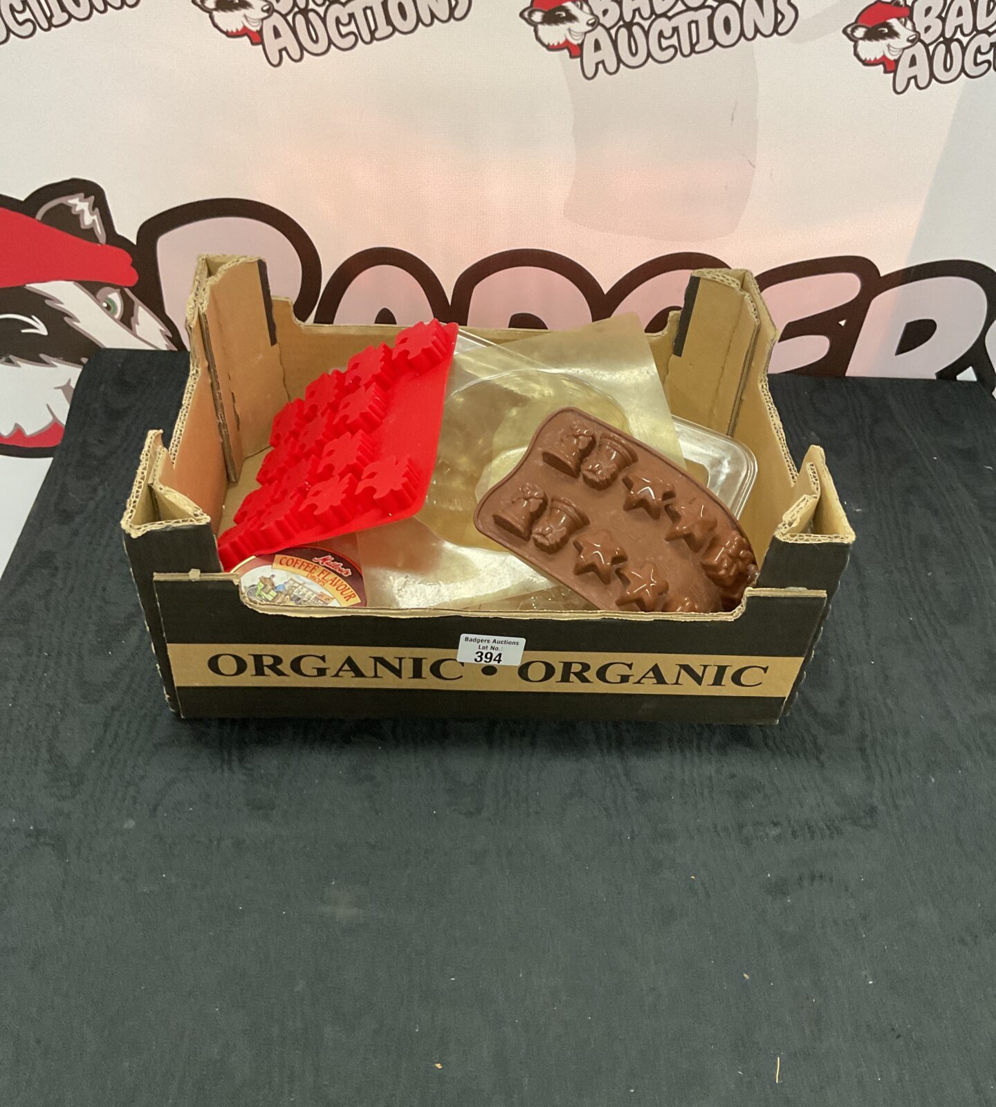 Box of chocolate moulds