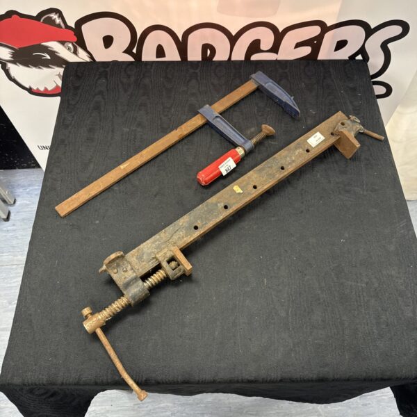 Two large clamps