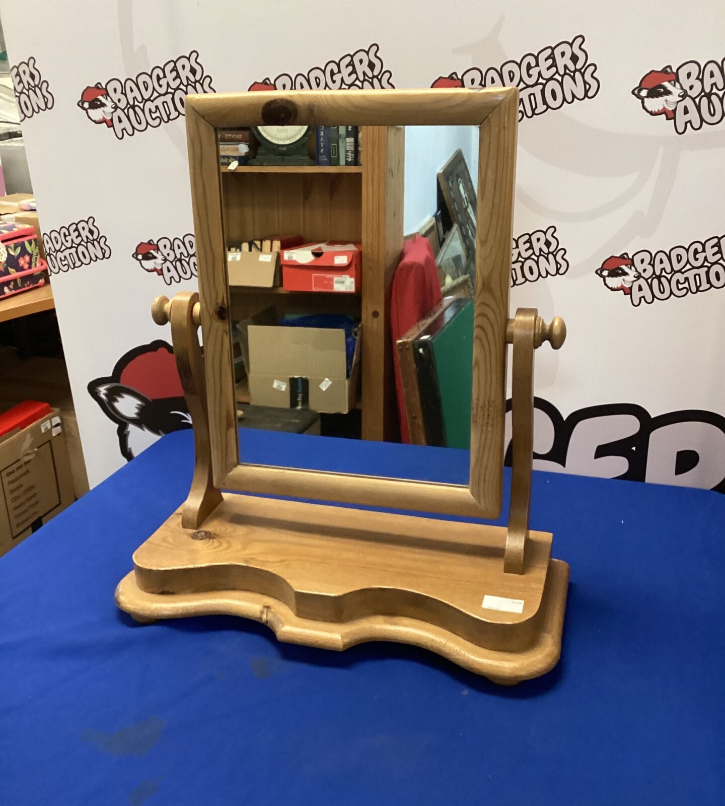 Pine dressing table mirror