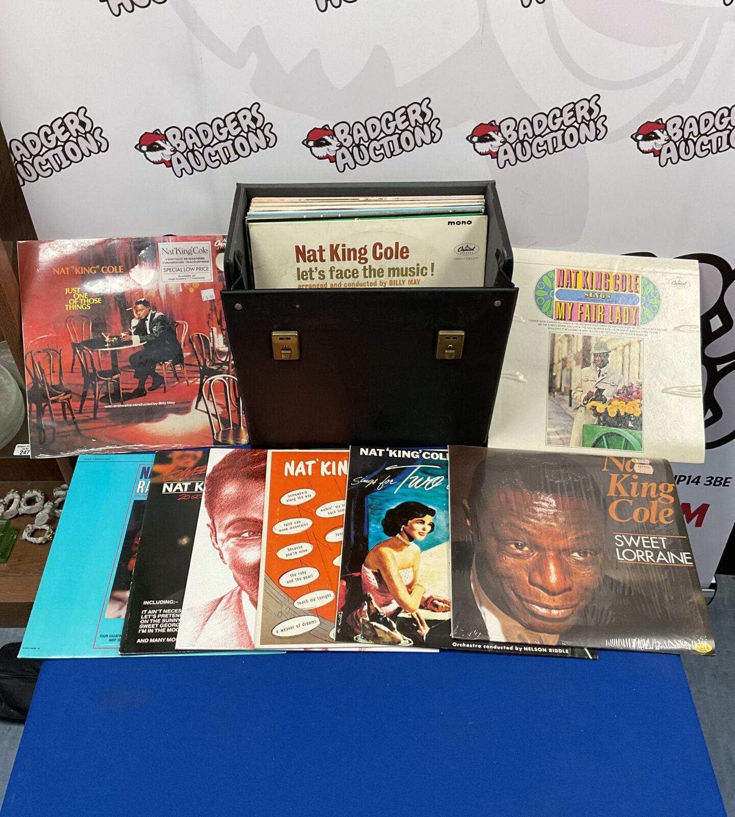 Collection of nat king cole 12” vinyl records
