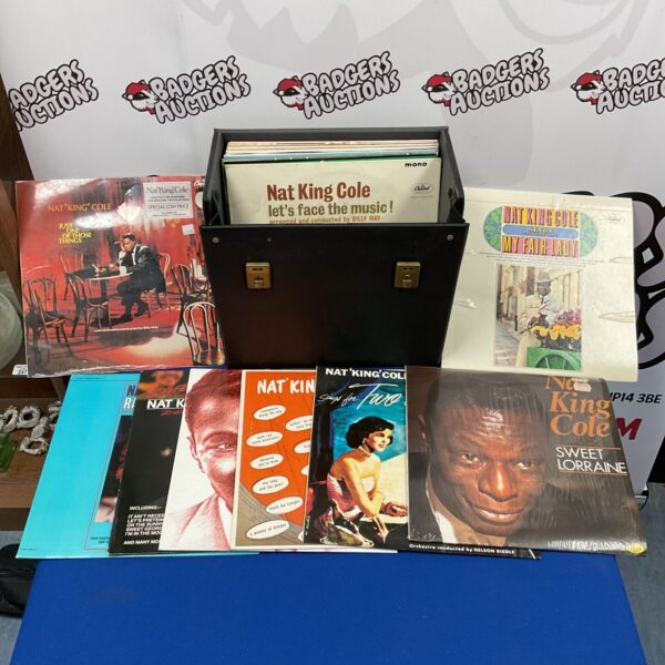 Collection of nat king cole 12” vinyl records