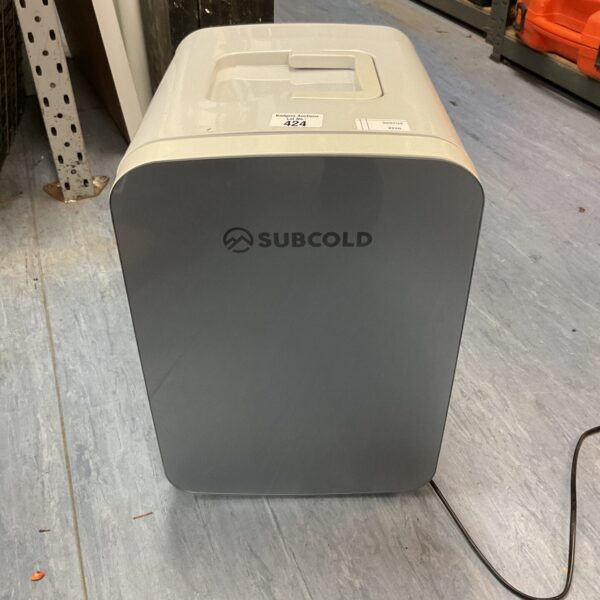 Subcold mini fridge . Tested powers on, fan runs untested further