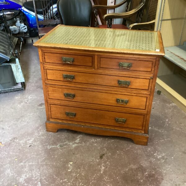 Solid Wood Two over Three Cabinet with patterned top 36”x 32”x22”
