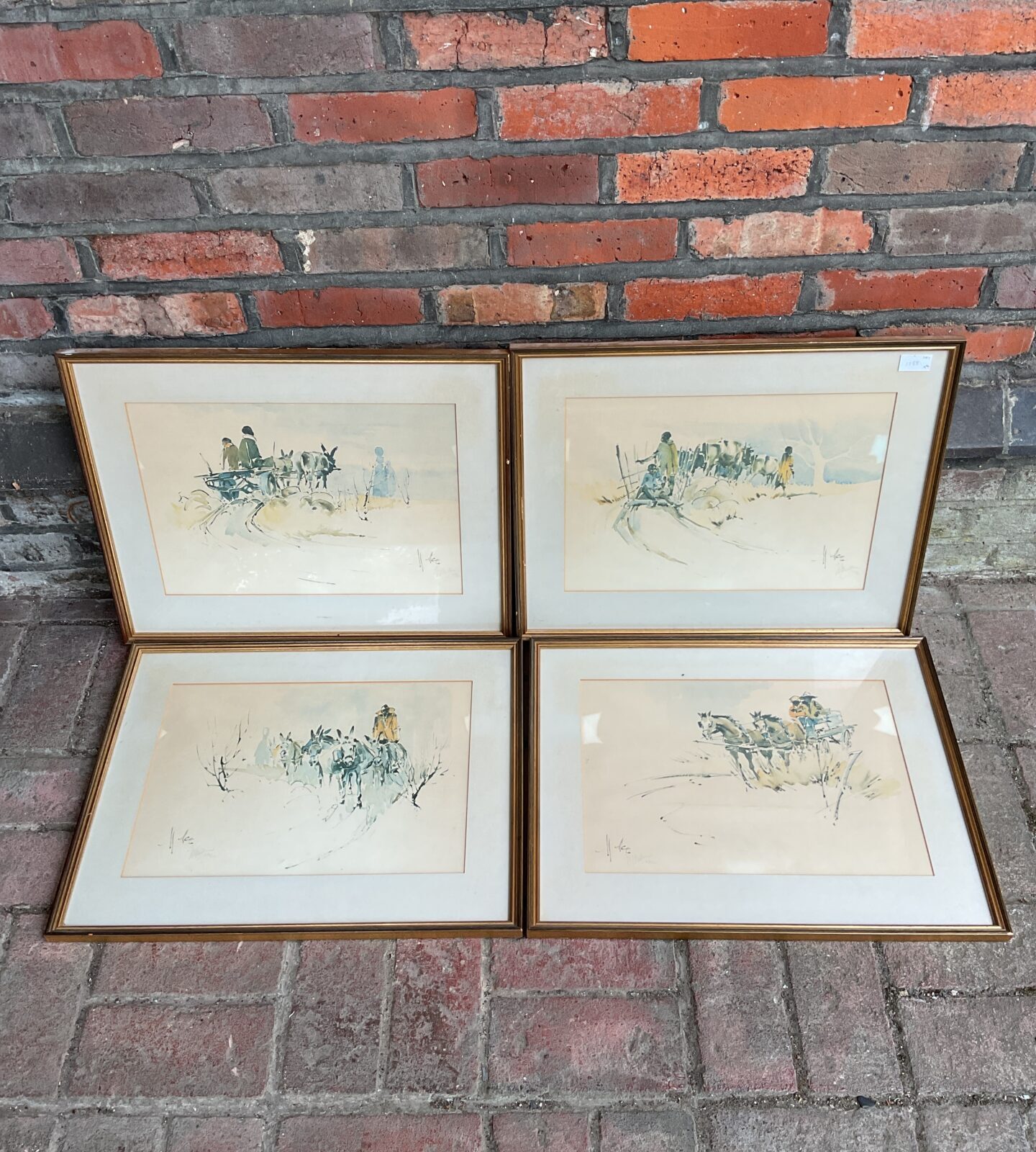 Set of four artist signed argentine limited edition prints