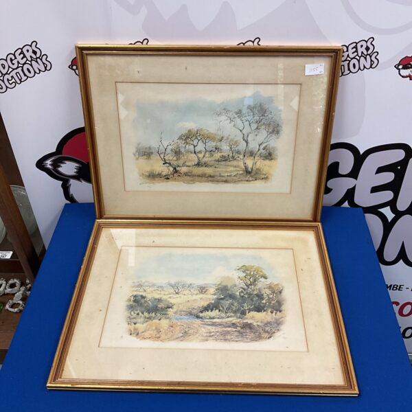 Pair of Michael groeser signed limited edition prints of the African Sahara