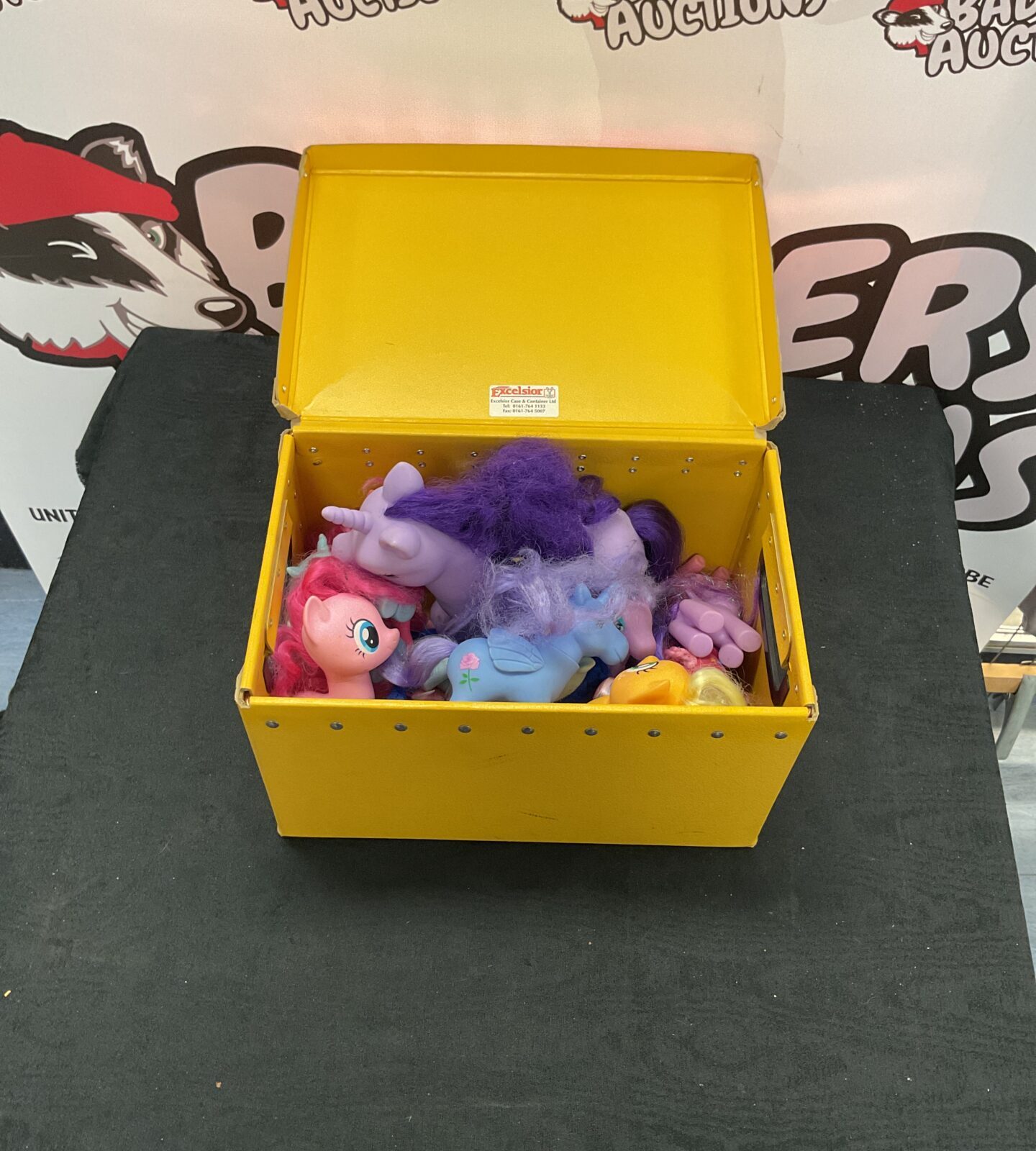 Box of my little pony toys
