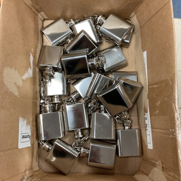 Box of solo keyring hipflasks